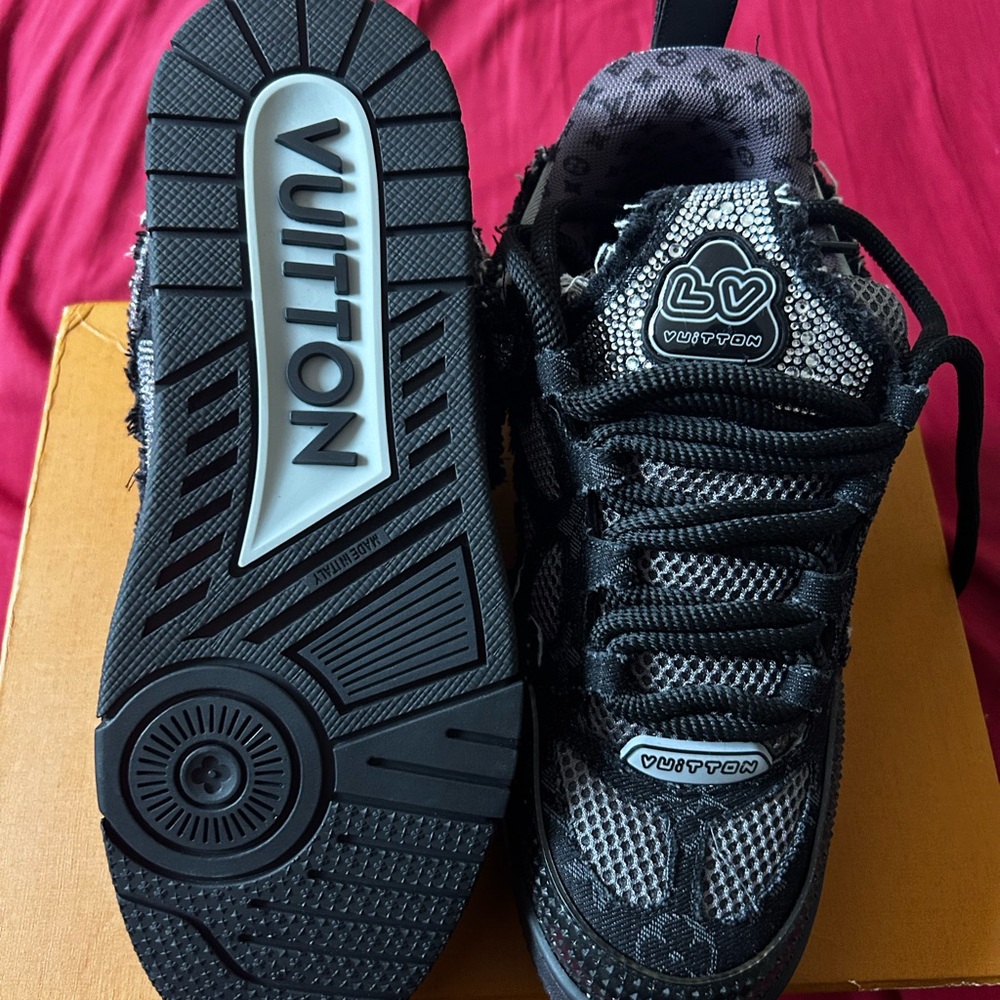 Louis Vuitton Swarovski crystal sneakers size 12 - Picture 4 of 6